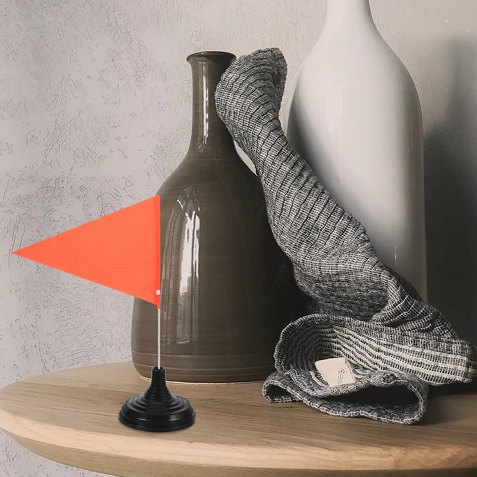 

24 Pcs Flag Pole Flagpole Base Small Holder for Party Desktop Stand Supplies Black Mini Office