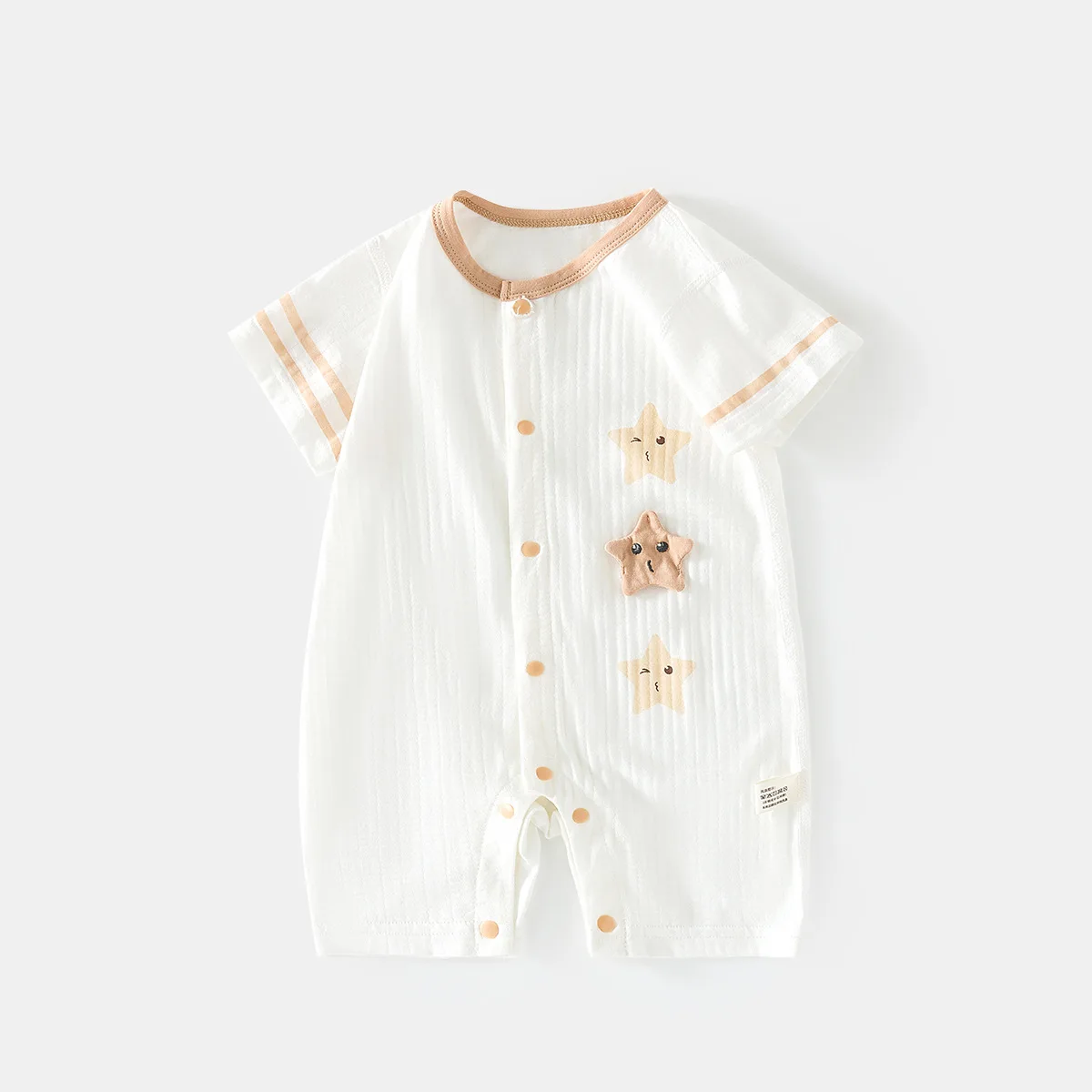 Baby Short Sleeve Rompers Summer Jacquard Newborn Boneless Romper Air Conditioning Clothes Baby Toddler Romper