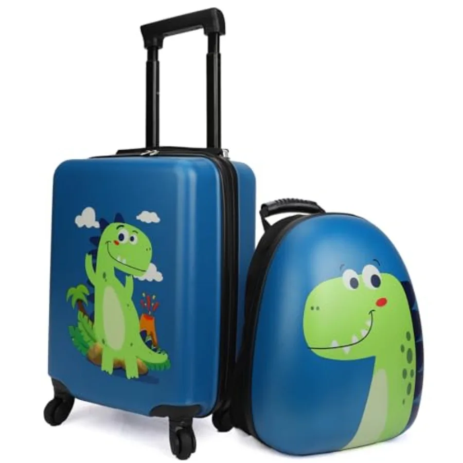 

emissary Luggage with Wheels, Hardside Toddler Carry On Suitcase Set, Lightweight Rolling Travel Bag for Boys and Girls, Airlin