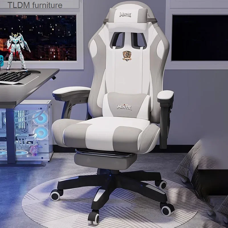 

Memory Foam Gray Gaming Chair Armrest Luxury Relax Ergonomic Gaming Chair Comfy Modern Cute Fauteuil Gaming Office Furniture