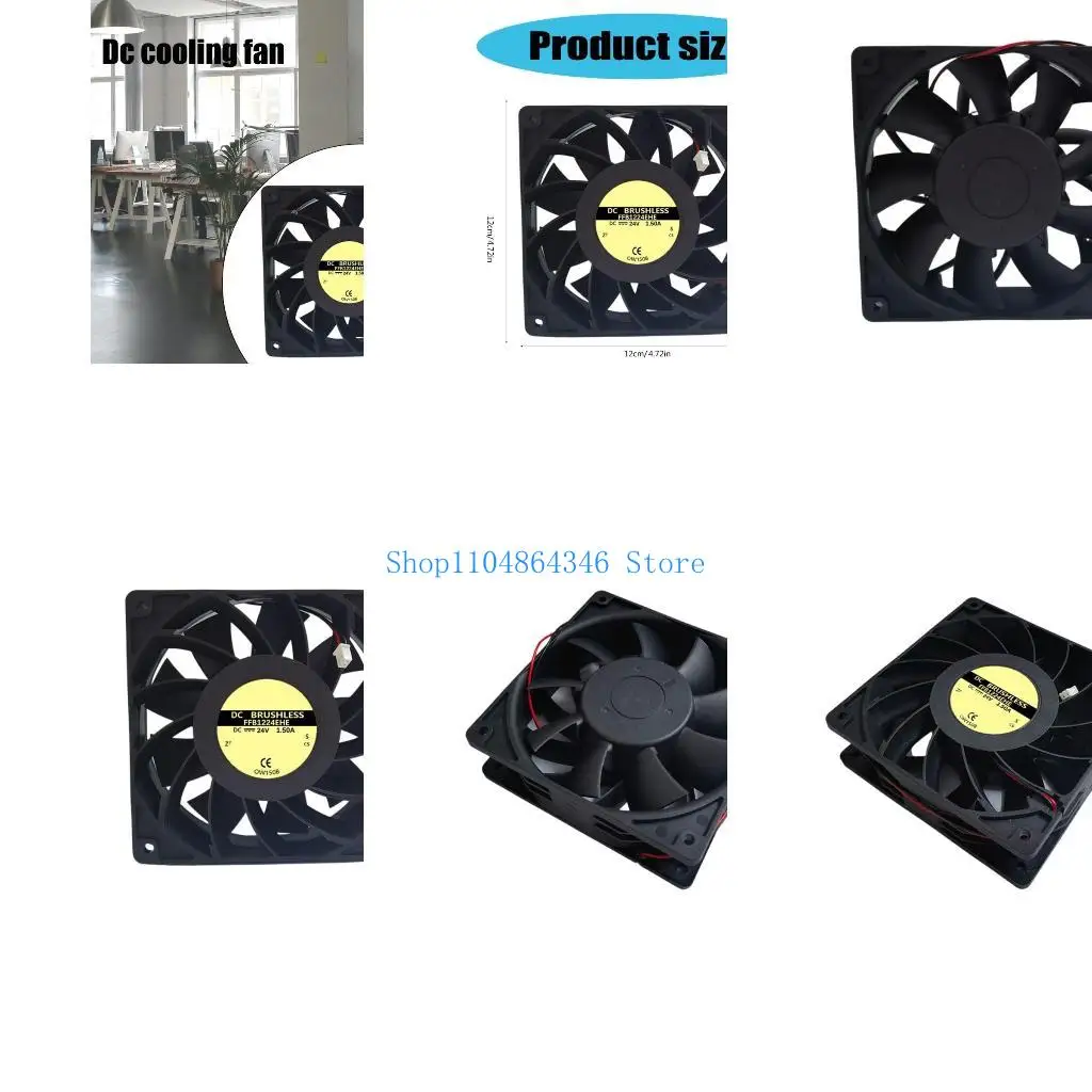 

5asd Fast Speed 120x120x38mm DC24V 1.50A Cooling Fan 4500RPM for Computer Case