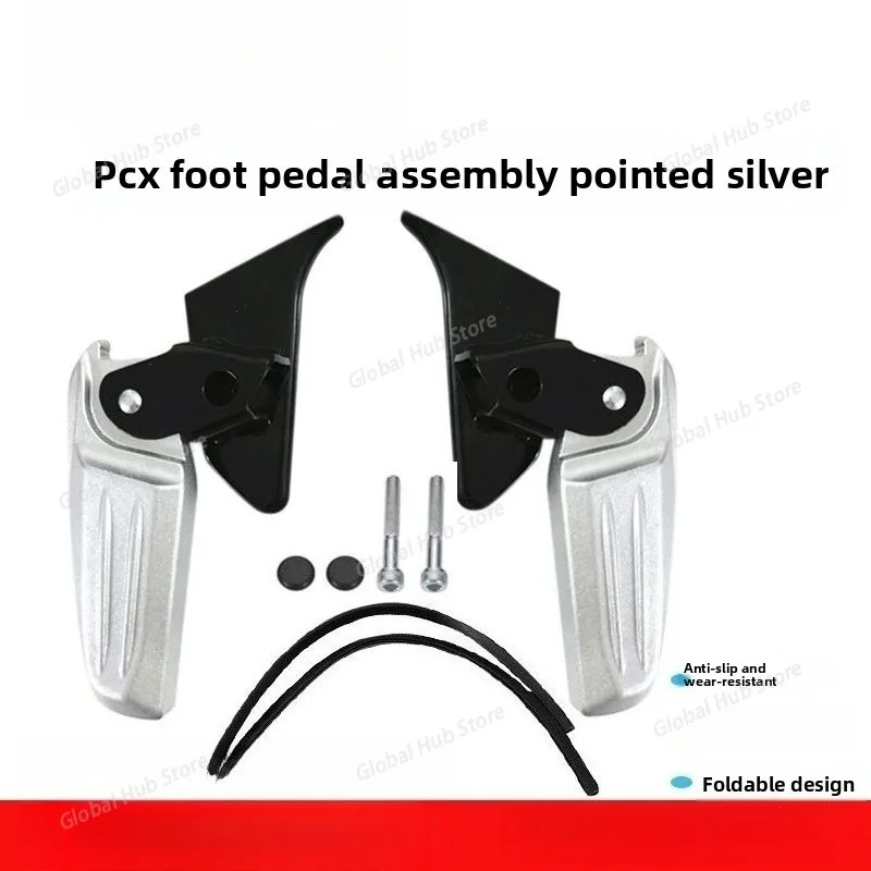 For PCX Pedal Assembly (pointed Head) Folding Rotating Pedal for Piaggio Motorcycle Rear Seat Modification Accessories