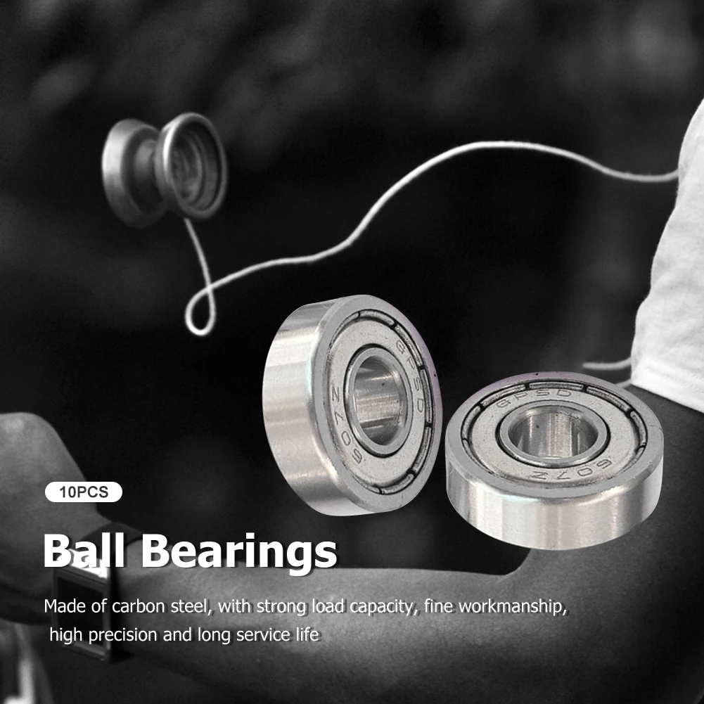 10Pcs Miniature Bearings 607ZZ 7X19X6mm Silent Kleine Lager Deep Groef Mini Kogellager Carbon Steel For Skateboard Scooter