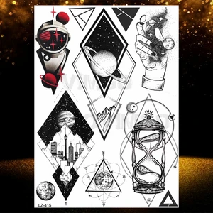 شيكانو اللصوص المكسيك الوشم المؤقت للرجال والنساء وهمية سيارة راهبة الوشم الدين ملصقات واقعية العودة للماء الوشم أعلى 12 مبيعات الرجال الوشم الخلفي - No2