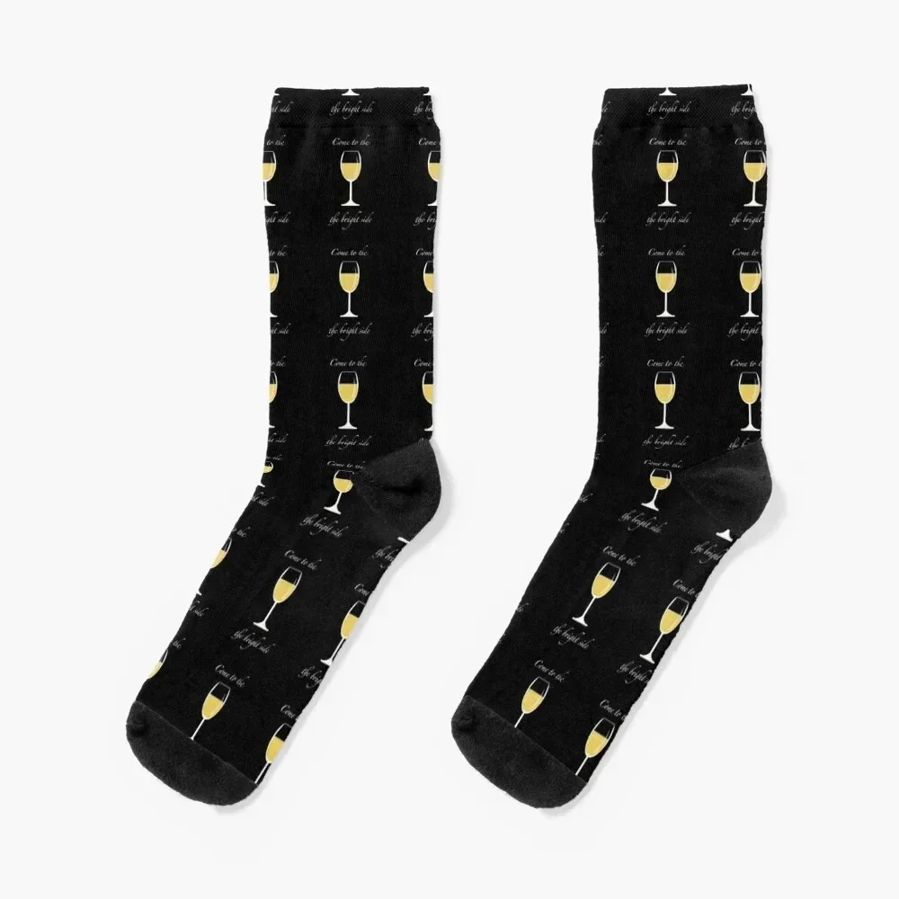 

White Wine Alcohol Socks retro Sports new year sport Designer Man Socks Women's