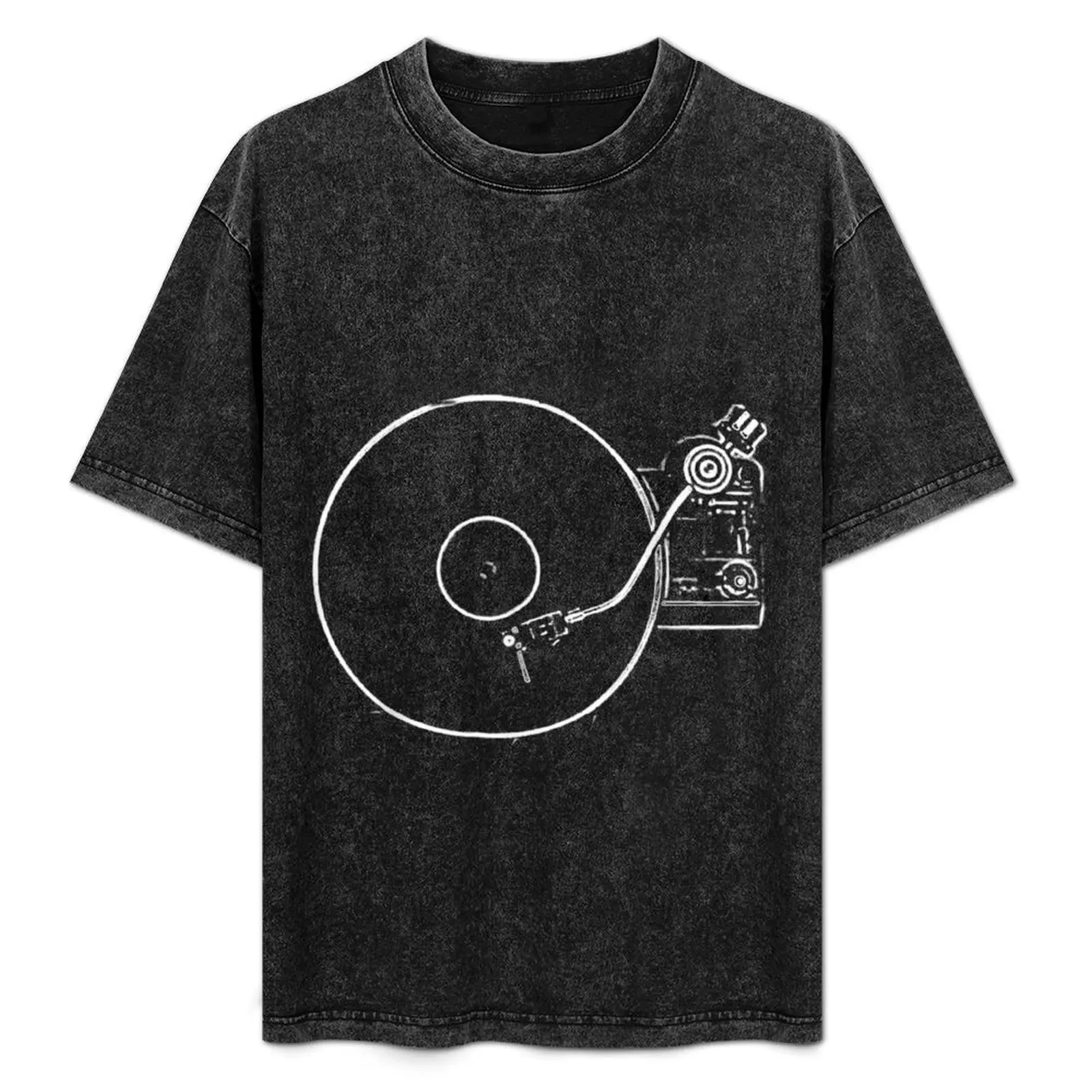 

Vinyl Record Player T-Shirt oversizeds oversized Luxury man summer tops shirts men