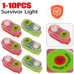 10-1Pcs Led Reddingsvest Licht Energiezuinige Veiligheid Persoonlijke Locator Licht Leven Vest Signaallicht Voor Zwemmen Zeevissen