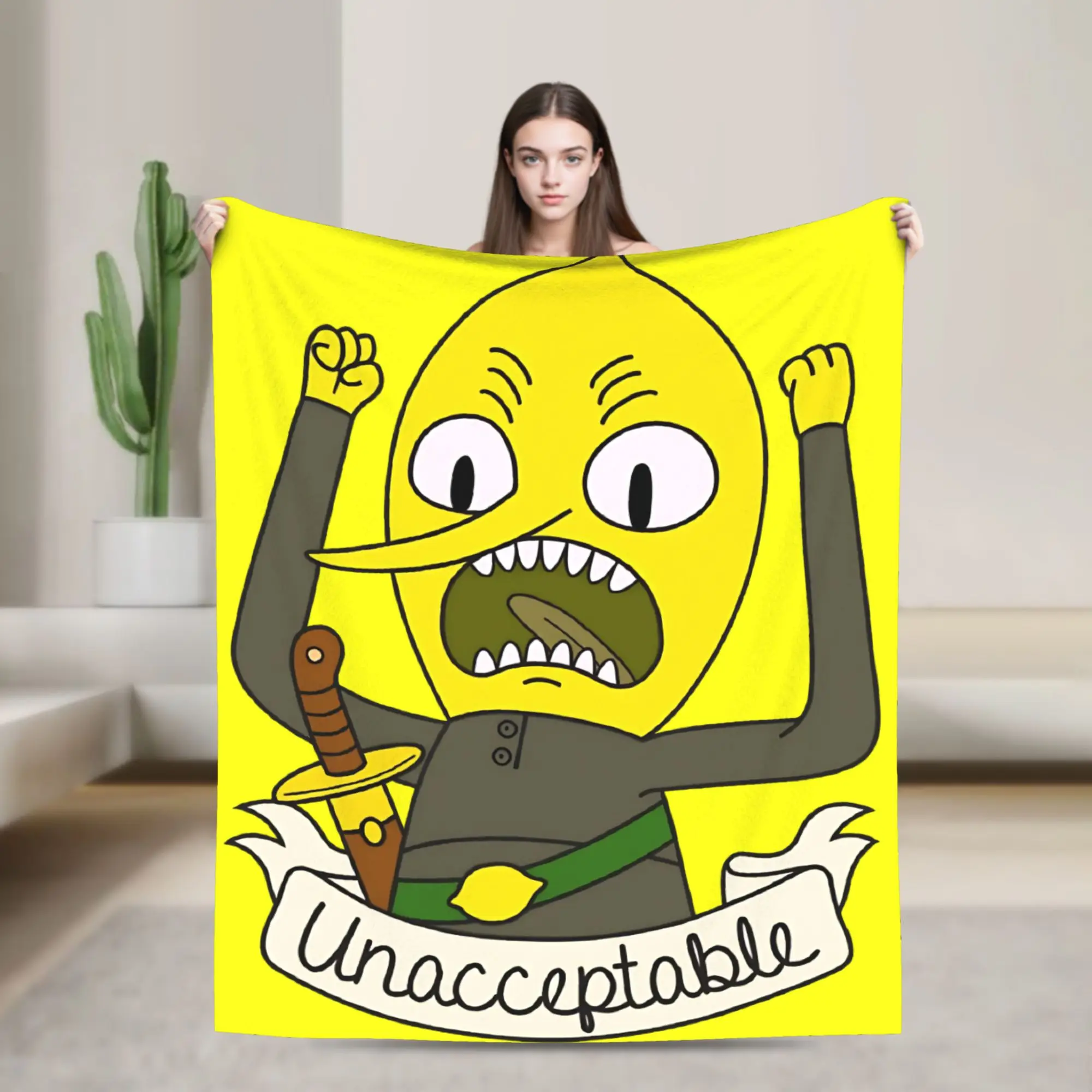 Lemongrab  Blankets Velvet  Relax Ultra-Soft Throw Blankets for Bedroom Plush Thin Quilt
