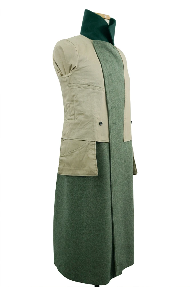 GUGJ-005สงครามโลกครั้งที่สองเยอรมัน M36 Kriegsmarine Coastal EM Fieldgrey ขนสัตว์ Greatcoat