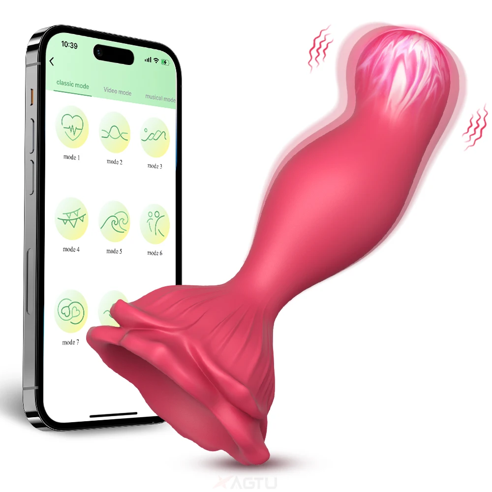 Anal Sex Toy Rose-Anal Plug Vibrator for Women Men Vibrating Butt Plug APP Control Adult Toys Anal Vibrators Prostate Massager