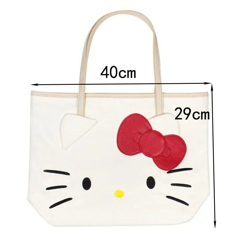 Hello Kitty Kawaii torebki i torebki Sanrio torby dla kobiet torba na ramię płótno kreskówkowe śliczny portfel kosmetyczka do przechowywania