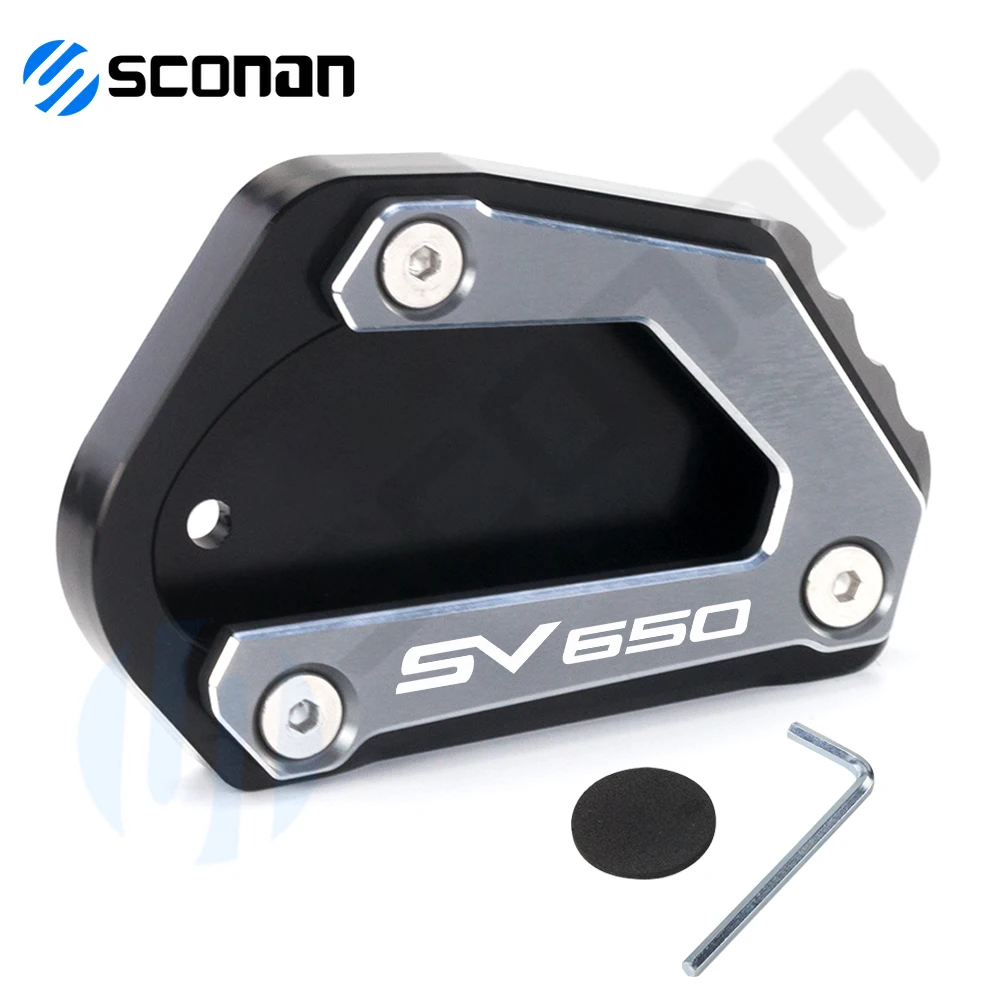 

Motorcycle Kickstand Foot Side Stand Extension Pad Support Plate For SUZUKI SV650S SV 650 SV 650S SV 650S SV650 2003-2007