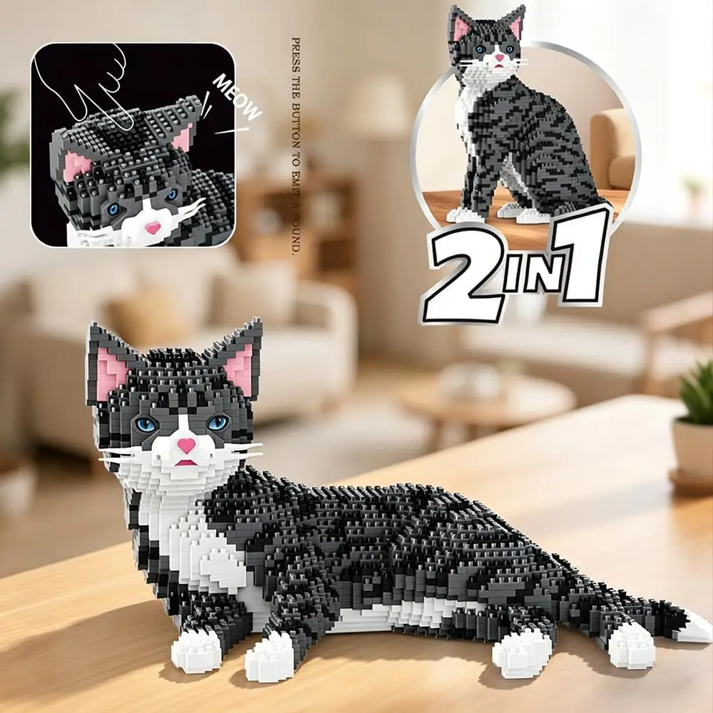 2 in 1 Cats Dogs Mini Building Blocks Puppy Beagle Ragdoll Cat Dog Husky Shiba Inu Model Micro Bricks Toy for Adult Gift 2026