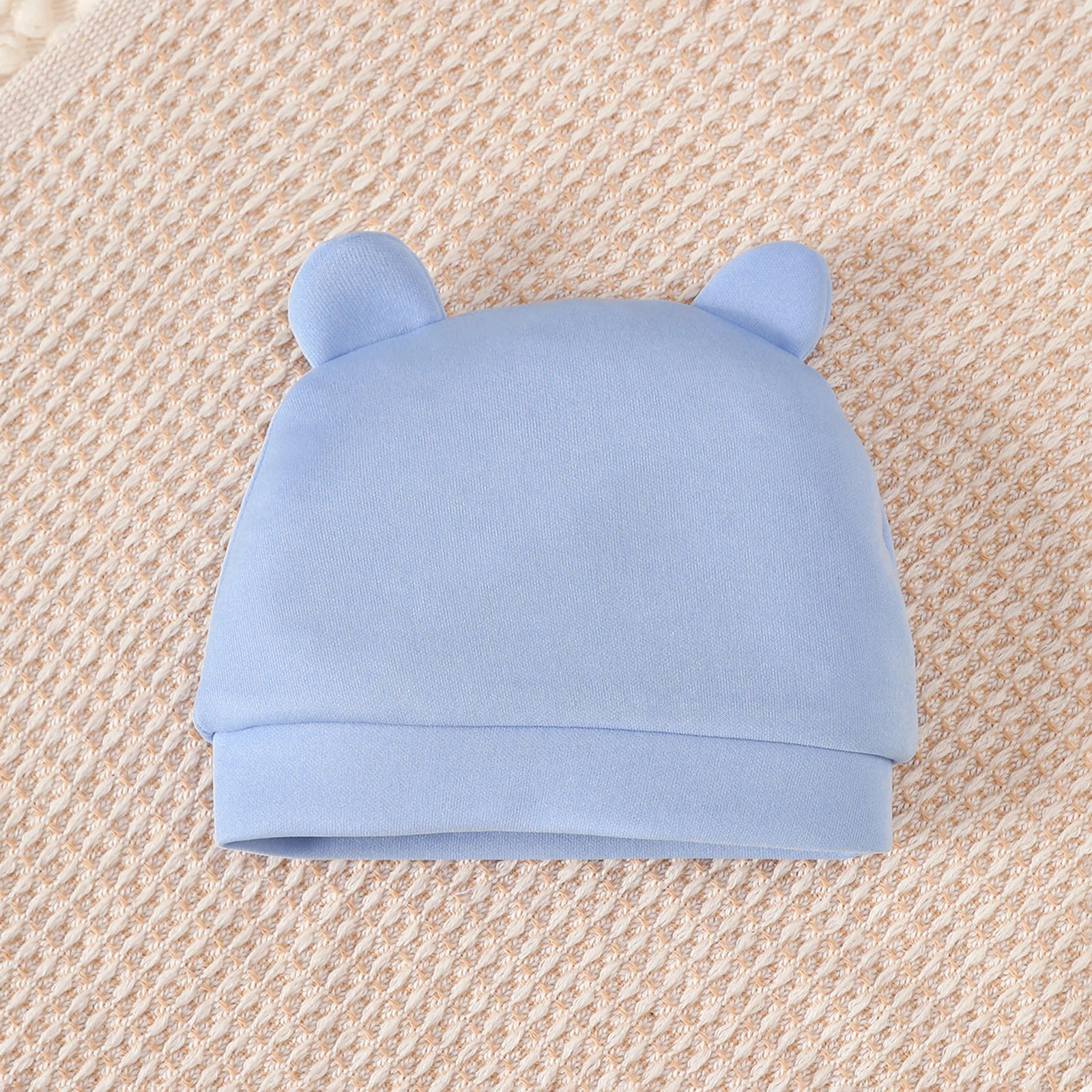 Baby-Jungen-Set, einfarbig, niedlicher kleiner Elefant, Body + Hose + Mütze, 3-teilig, geeignet für 0-12 Monate, Neugeborenen-Baby-Jungen-Alltagsanzug – Detail 3