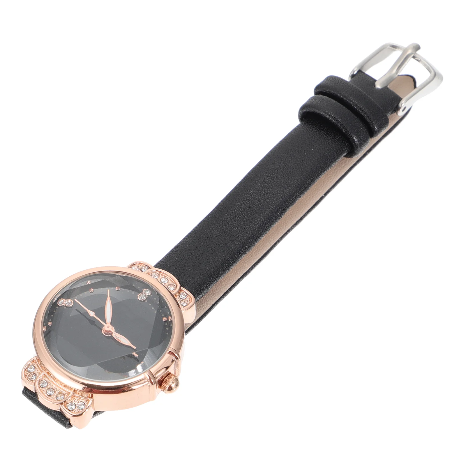 Women Quartz Wristwatch Rhinestone Strap Pink Fashion Business Students Watch Precise Movement Lightweight Comfortable