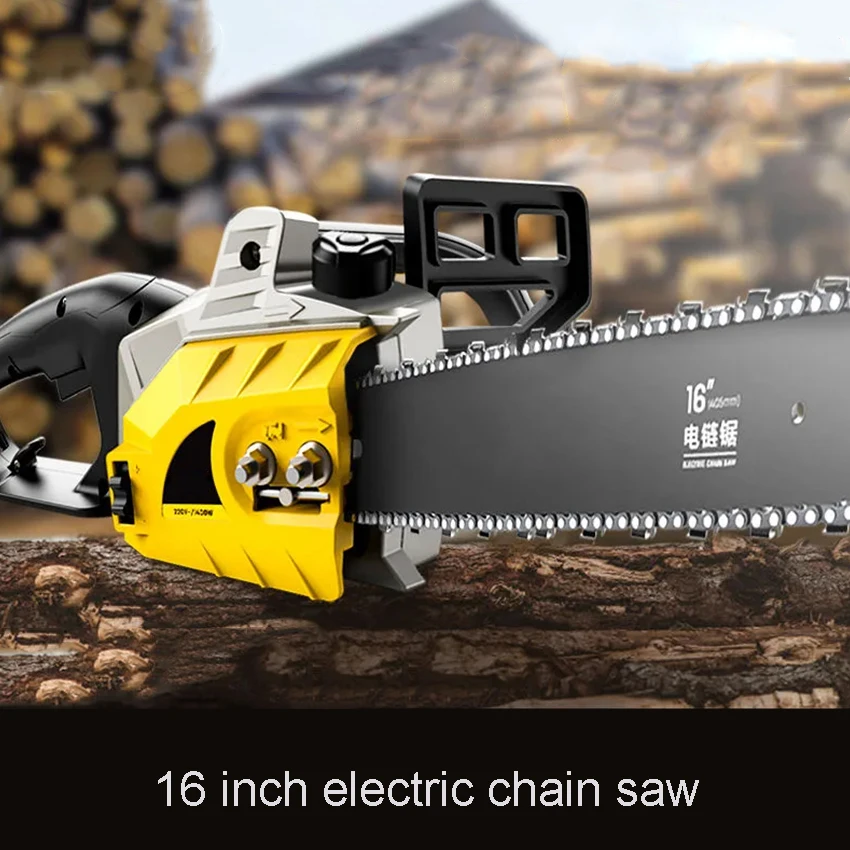 Household Multifunctional Electric Chain Saw Electric Wood Cutting Machine High Power Electric Chain Saw for Garden Trimming