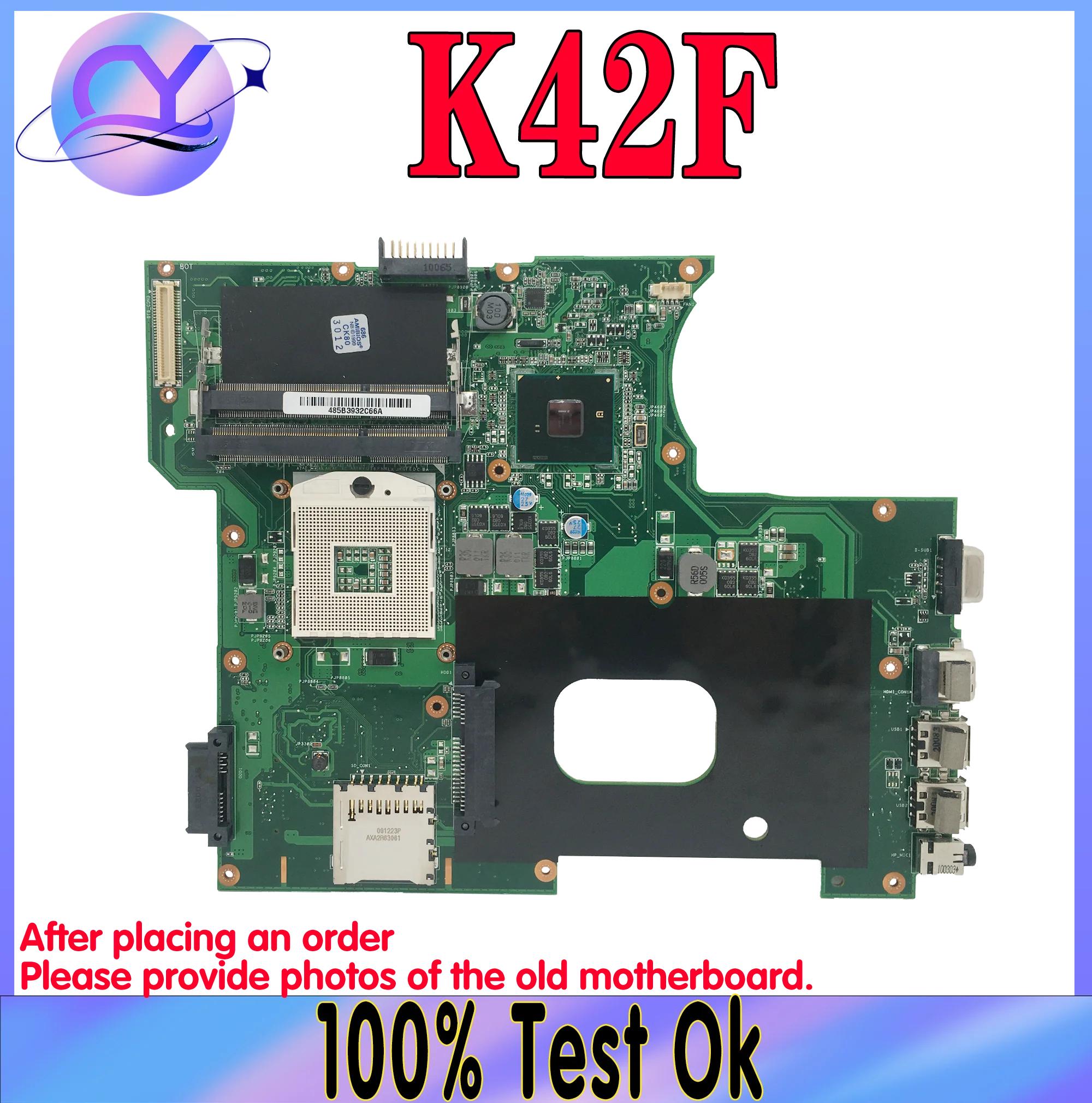 

K42F Mainboard For ASUS X42F U42F A42F P42F Laptop Motherboard Supports i3 and i5 100% Test OK