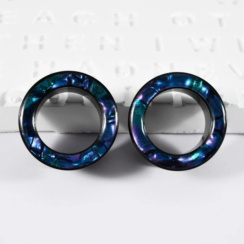 1PC Stainless Steel Mix Colors Shell Hollow Ear Expanders Gauges Ears Plugs Tunnels Body Piercing Jewelry 6-25mm