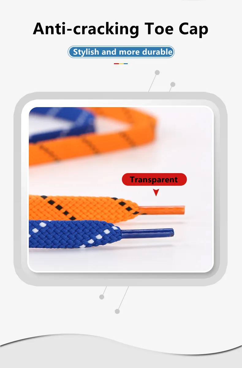 Neue zweifarbige Twill-Schnürsenkel für Sneaker, flaches Schnürsenkelmuster, hochwertige, farbenfrohe Schuhbänder, sportliche, unisex Schnürsenkel, 1 Paar. – Detail 4