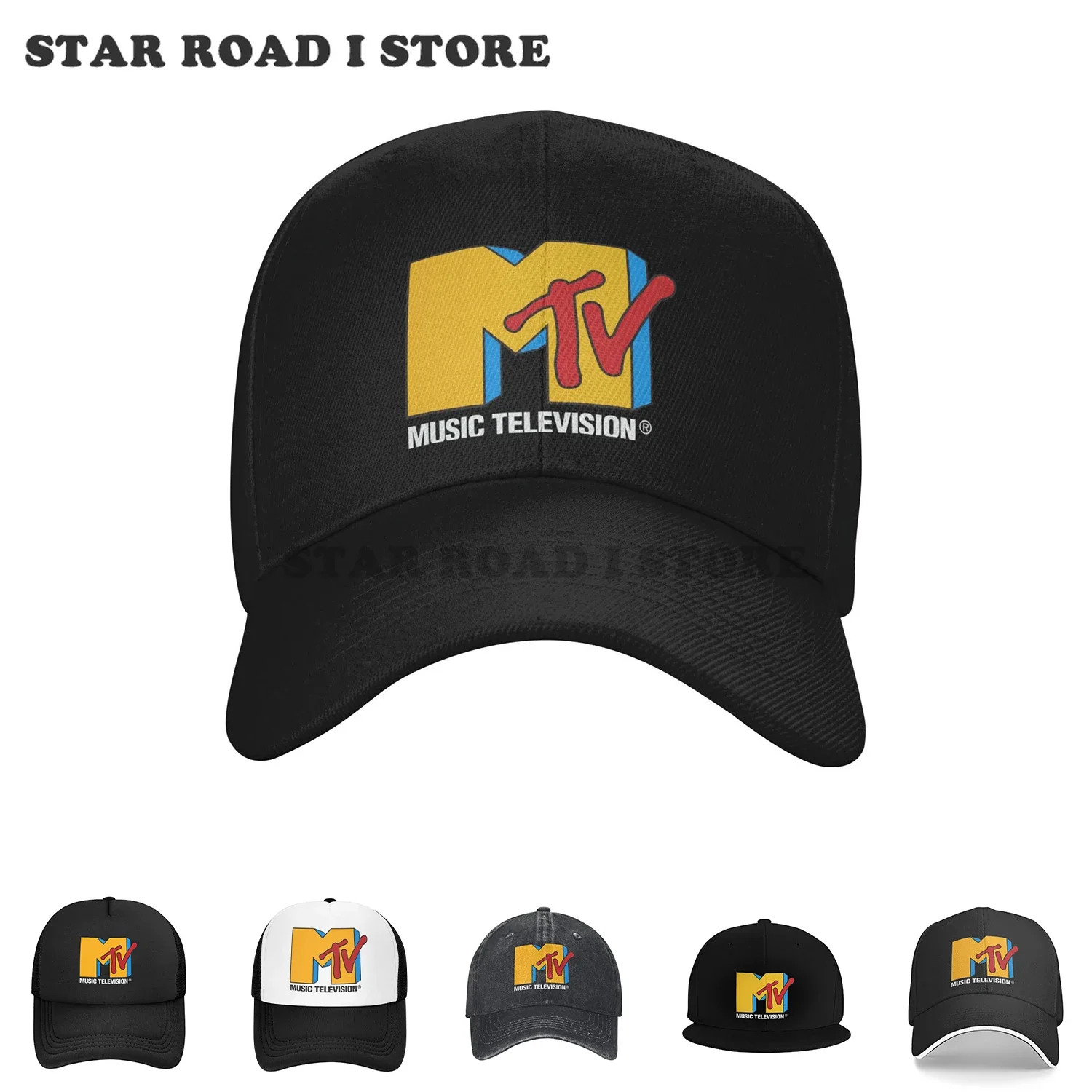 Mtv Music Television Trucker Hats Unisex Baseball Cap Summer Men Hiking Fishing Sun-Proof Baseball Caps