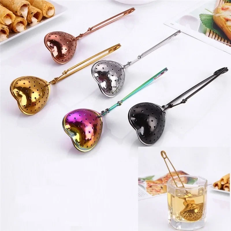 

Multi Style Tea Strainer Star Heart Shell Shape Practical Snap Stainless Steel Mesh Tea Infusers Teaware Kitchen Accessories