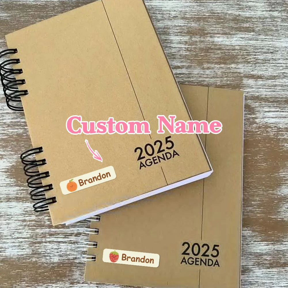 Custom fruits Name Sticker,Transparent Waterproof Stickers for Kids,diy Name Labels for School Bag Bottles Box  Mug Uniform view 4