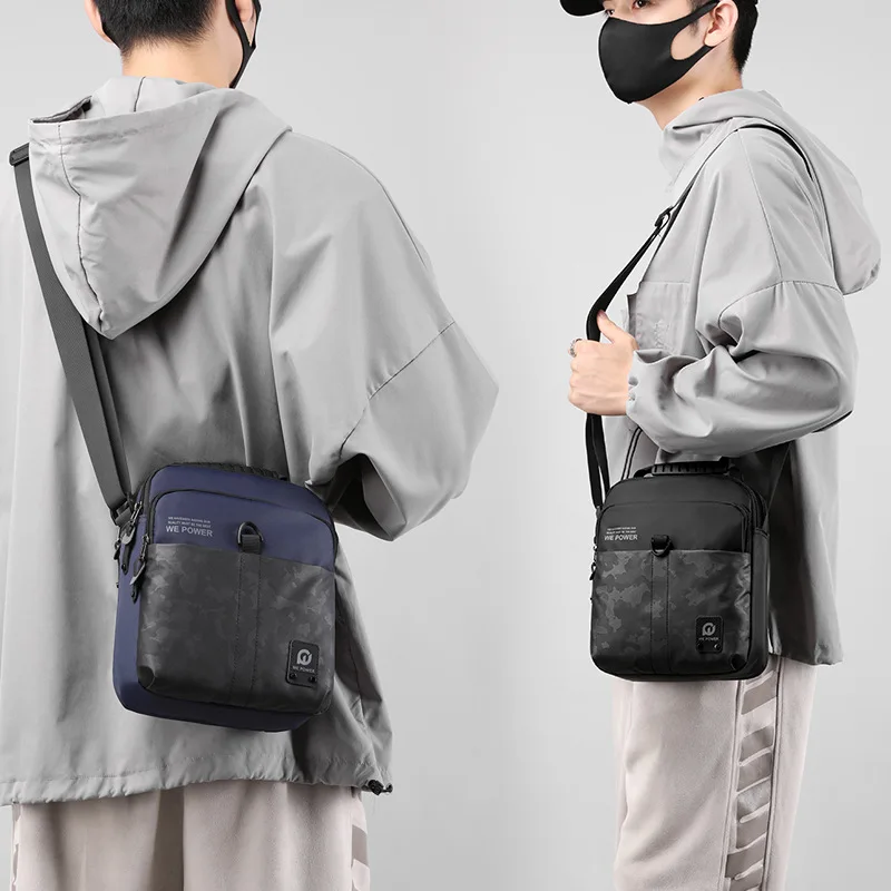 Men's sports crossbody bag outdoor street men's bag leisure large capacity waterproof boys shoulder bag