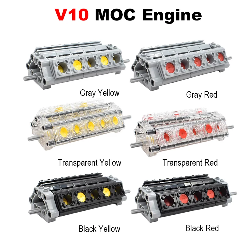 Pneumatic Cylinder Model Technology Parts Building Blocks V2/V4/V6/V8/V10/V12 Cars Engine Assembly MOC Bricks Toys Accessories