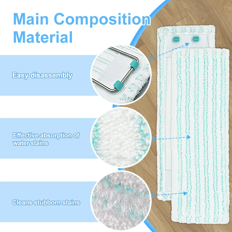 2pcs Mop Cover for Leifheit Profi XL Household Cleaning Washable Microfiber Mop Cloth Replacement Pad Floor Cleaning Supplies