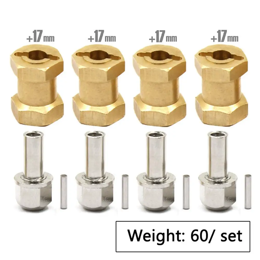 

RC Hex Hub 12mm Brass Wheels Hex Hub Extension Hex Drive Adapter Compatible For SCX10 RC Car