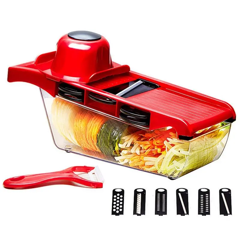 

Vegetable Cutter Slicer With Steel Blade Carrot Slicer Potatoes Peeler Cheese Grater Kitchen Tools Accessories