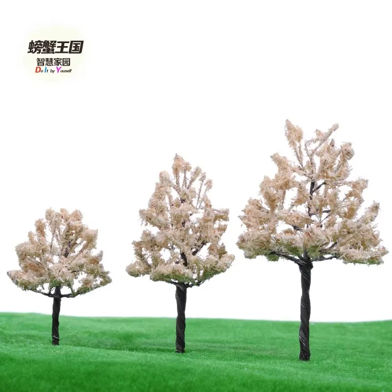 20pcs 6cm 8cm 10cm Model Tree Miniature Landscape Diorama Building Material Garden Plant Scenery HO Scale Model Railway Layout