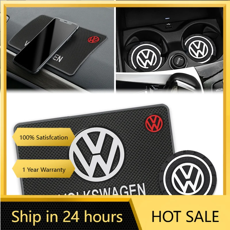 

Колпаки ступиц, автомобильные подставки, слоты для чашек с водой, внутренняя панель, нескользящий коврик для Volkswagen VW CC GTI Polo 6, Golf Touareg Passat Magota