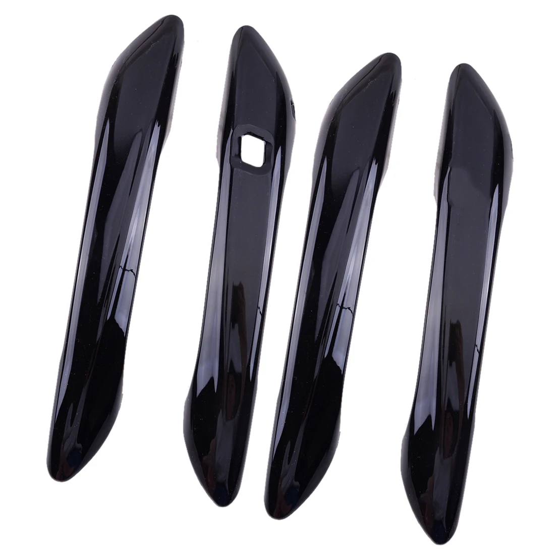 

4Pcs Car Exterior Front Rear Left Right Door Handle Cover Trim Set Glossy Black Fit For Hyundai Elantra 2022 2021 ABS Plastic