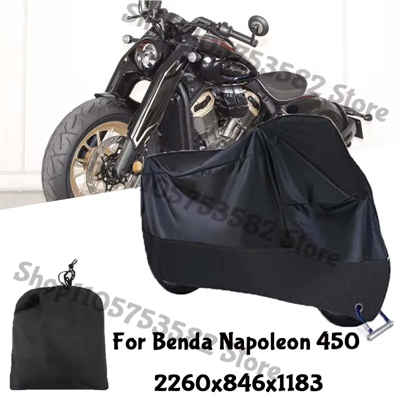 Motorcycle Full Covers For Benda Napoleon 450  Car Outdoors Sun Protection Dust No Ear Thickened Oxford Clothcover Accessories
