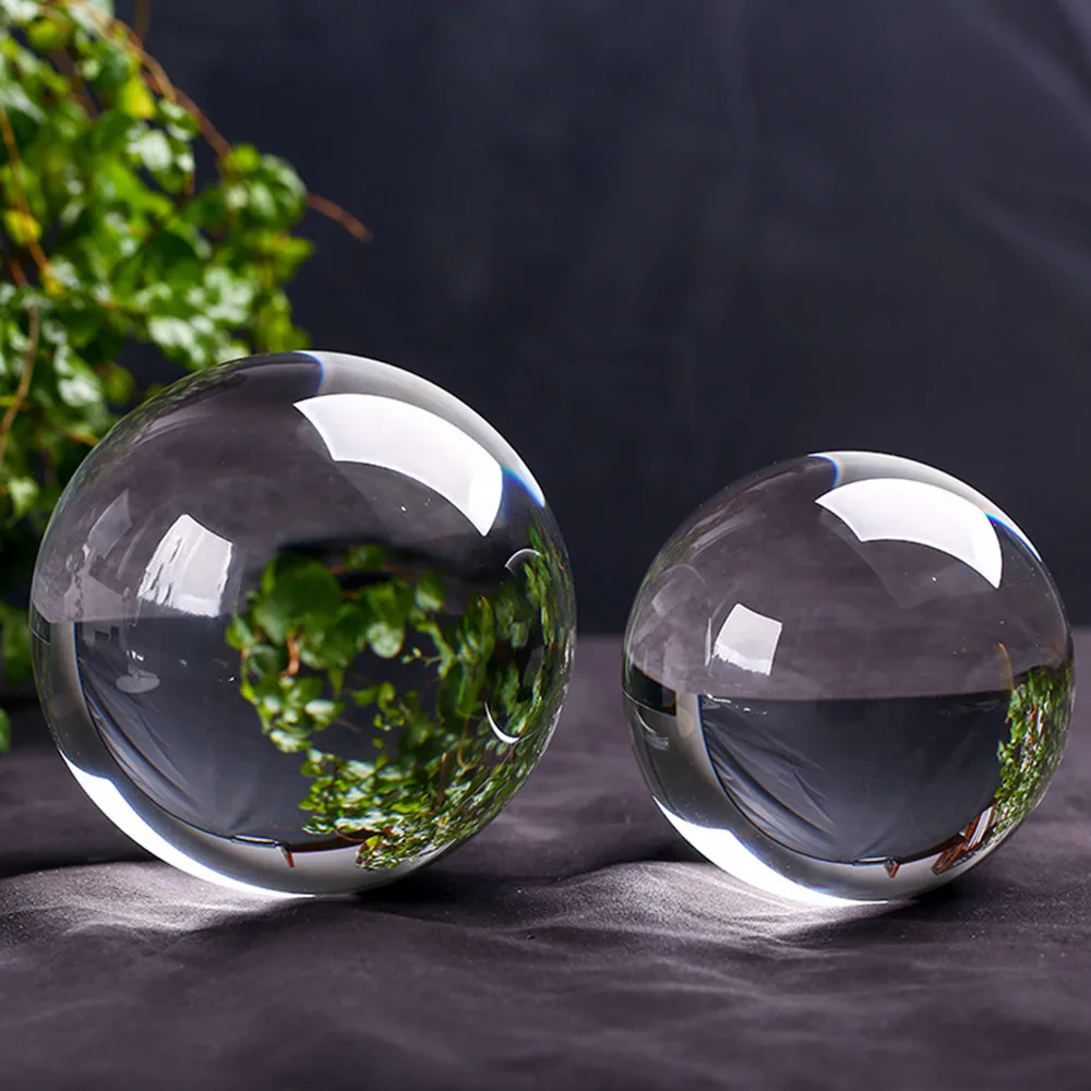 Clear 70mm/80mm/100mm k9 Crystal Feng Shui Ball sfera magica in vetro per fotografia Prop Home decorazione di nozze regalo di compleanno