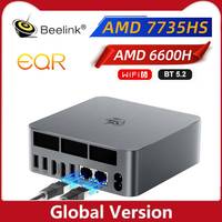 Beelink AMD Ryzen 7 7735HS 5 6600H EQR6 Mini PC DDR5 24GB 1TB SSD PCIe4.0 WiFi6 4K HD Desktop Gaming Computer 16GB 500GB 1000M