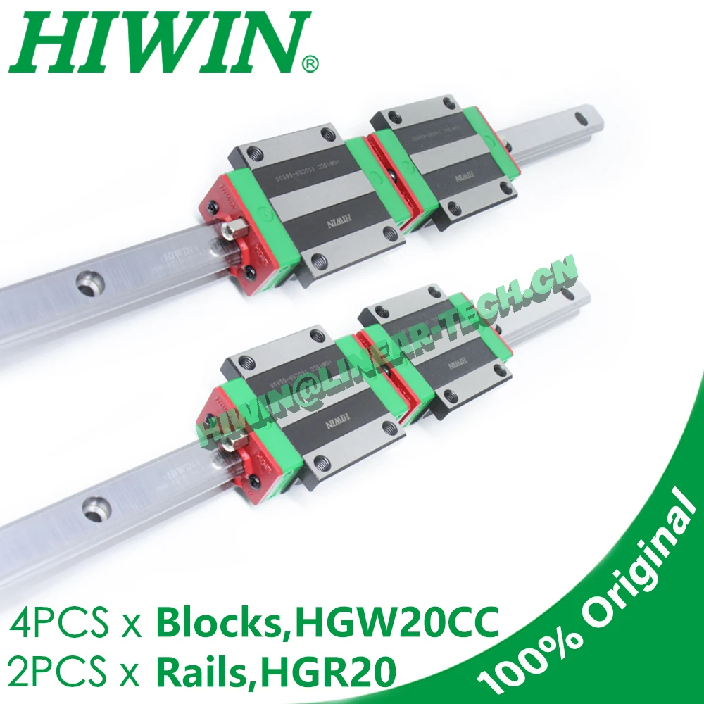 Imagem -02 - Hiwin-trilho de Guia Linear Corrediça de Transporte Roteador Cnc Hgr20 200 mm 300 mm 400 mm 500 mm 600 mm 700 mm 800 mm 900 mm 1000 mm 1100 mm 1200 mm 1500 mm Original