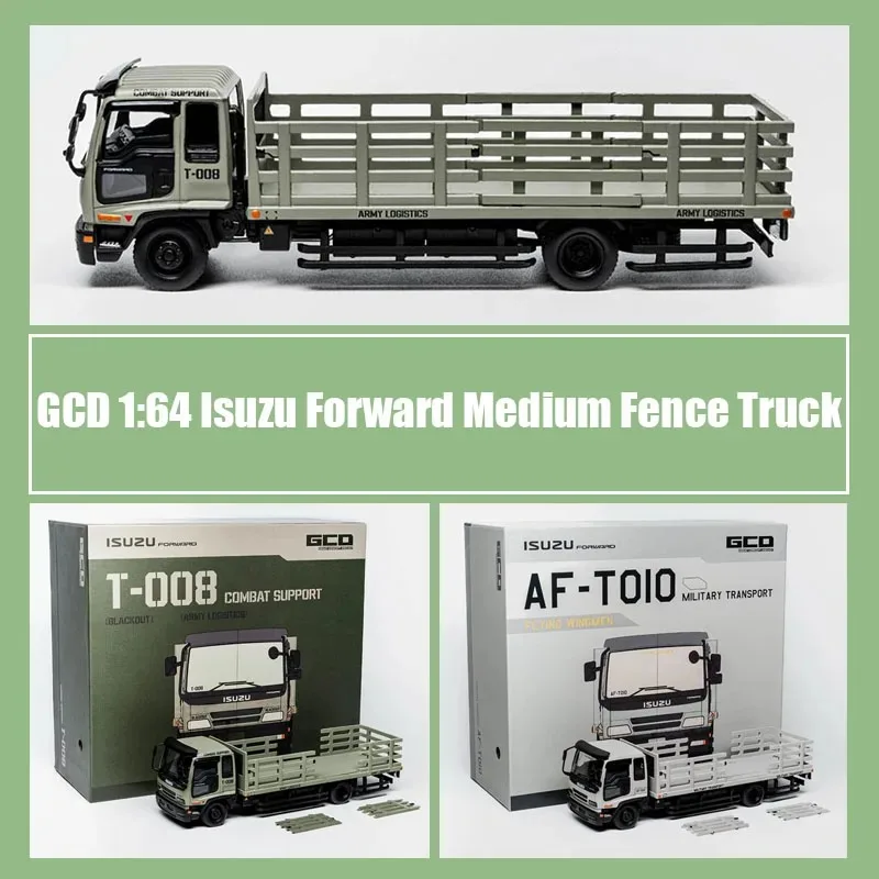 GCD 1:64 Isuzu Forward Medium Fence Truck Legierungs-Automodell Erwachsenen-Souvenir-Geschenk Statische Ausstellungsvorrichtung