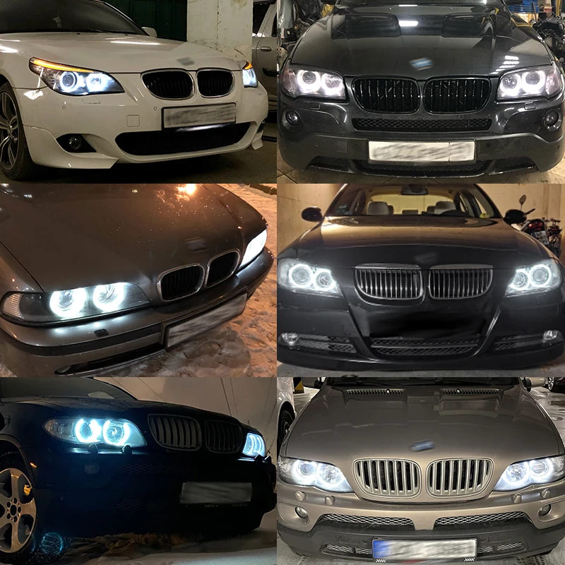 2 قطعة 160 واط عيون الملاك ضوء LED ماركر أضواء خطأ مجاني لسيارات BMW 5-Series E60 LCI سيدان E61 LCI بجولة 2007-2015 اكسسوارات
