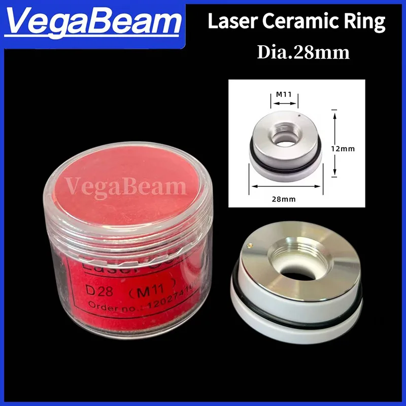 D28 D32 Ceramic Ring Laser Cutting Head Ceramic Body M11 Nozzle Holder M14 Insulation Ring For Raytools WSX HANS Bodor Precitec