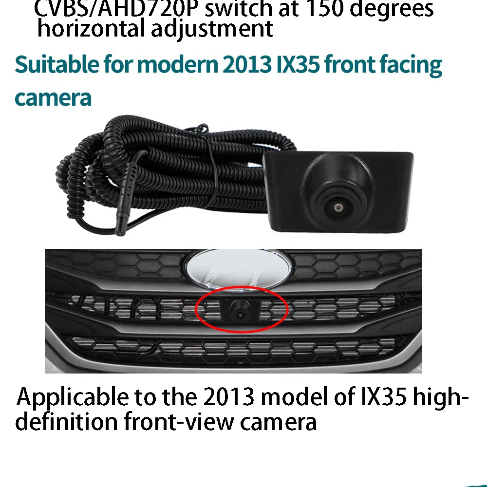 

Car Front View Parking CCD Night Vision LOGO Camera Wide Angle 150° Waterproof For Hyundai I35 2013 CVBS HD AHD Fisheye
