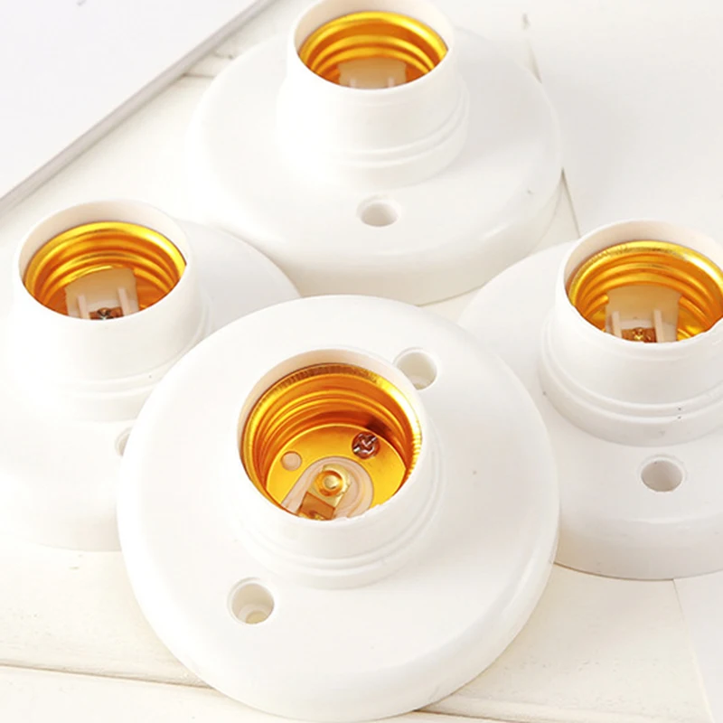 Support de lampe à vis en plastique, support de lampe rond, adaptateur de douille d'ampoule, 10 pièces