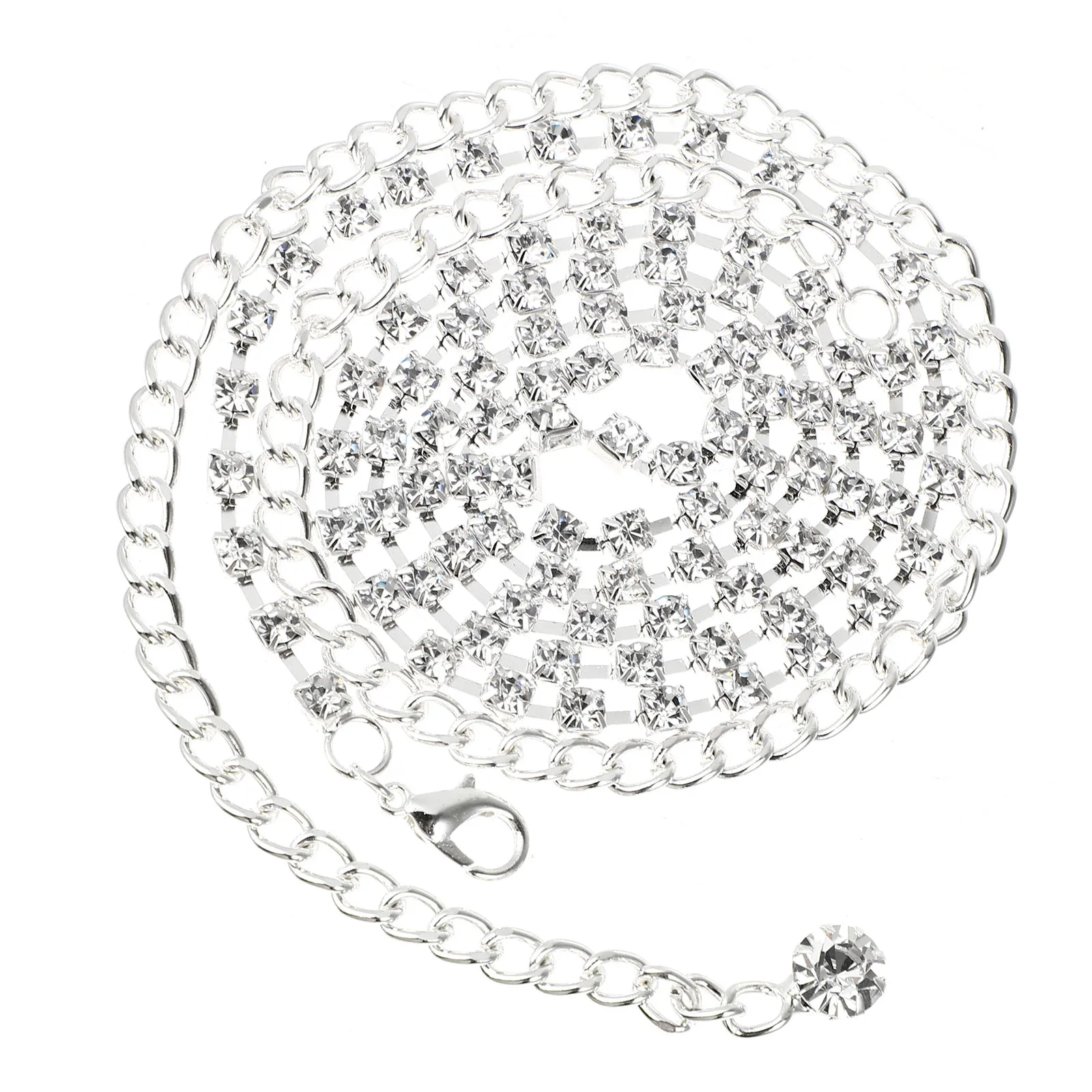 

Rhinestone Waist Chain Belt for Dress Evening Gowns Women Metal Adjustable Length Body Chain Jewelry Accessories