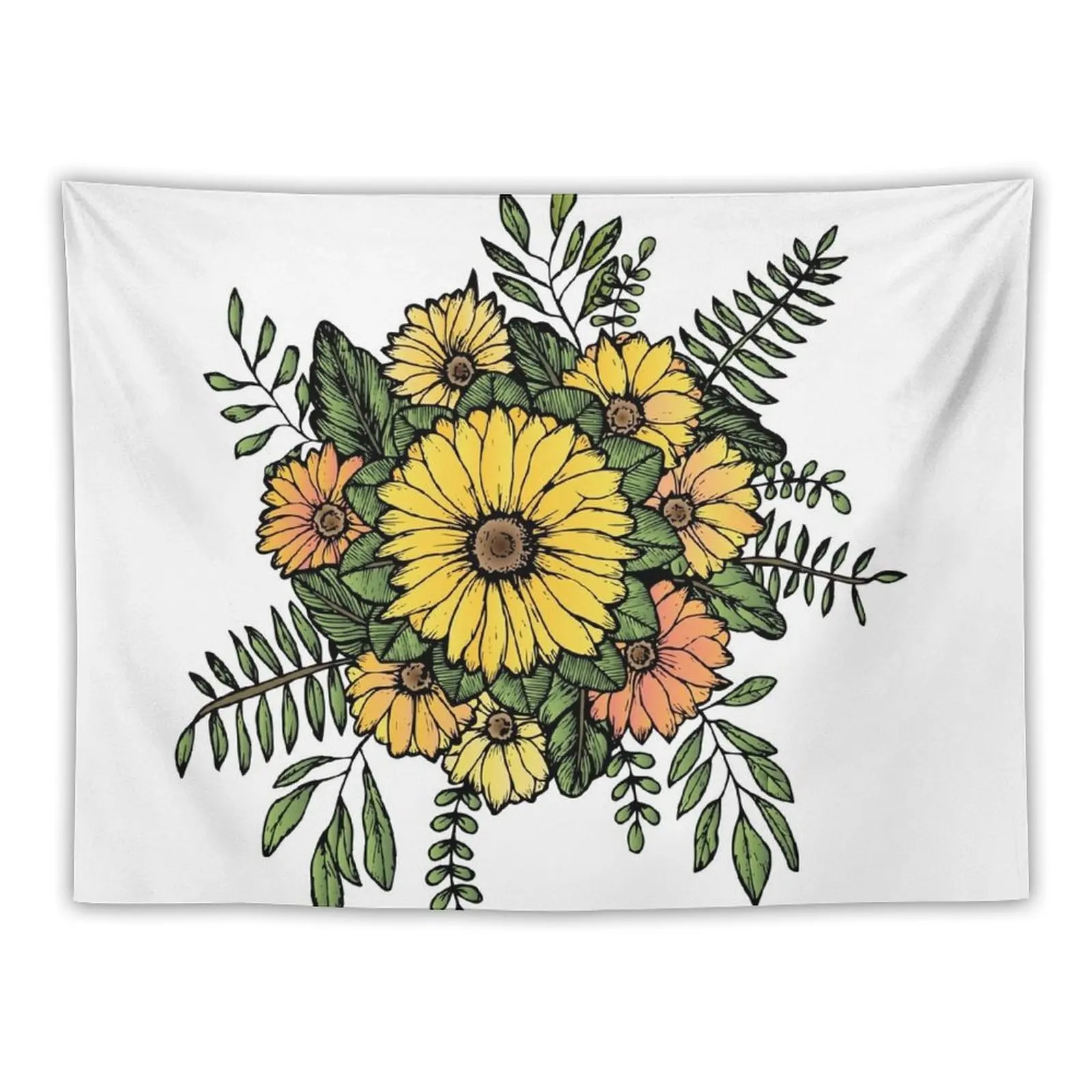 

SUNFLOWERS Tapestry Decorative Wall Aesthetic Room Decorations Tapestry