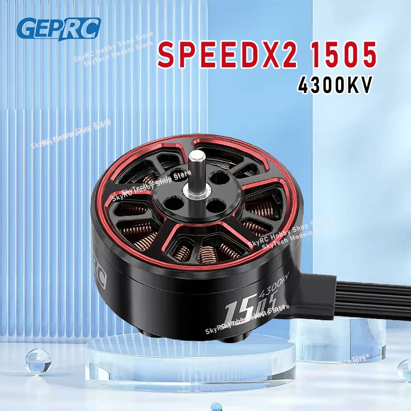 

GEPRC SPEEDX2 1505 4300KV Brushless Motor 20-30A 16.8V - Black for 2.5-3.5 Inch FPV Racing RC Models