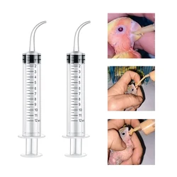 1 Pcs Elbow Syringe Bird Feeding Breast Feeding Medicine Feeder 12ml Plastic Syringe Needleless Syringe Pigeon Feeder Bird Feede