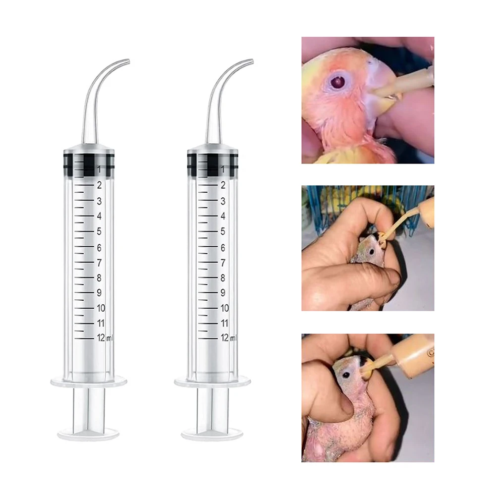 20 sztuk strzykawka łokciowa karmienie ptaków karmienie piersią podajnik leków 12ml plastikowa strzykawka strzykawka bezigłowa karmnik dla gołębi karmnik dla ptaków