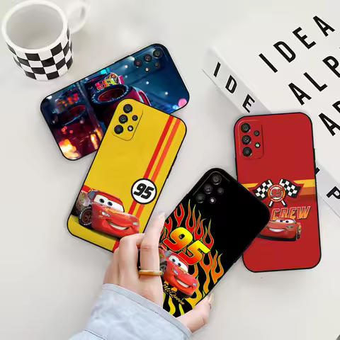 Disney Cars Lightning McQueen Case For Samsung Galaxy A55 A54 A53 A52 A52S A51 A73 A72 A71 A35 A34 A33 A32 A31 A24 A23 A22 Cover