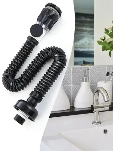 Universal Flip Stainless Steel Washbasin Washbasin Sink Wall Drainage Pipe Kitchen Bathroom Accessories Anti Odor Drainage Pipe